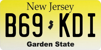 NJ license plate B69KDI