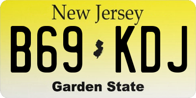 NJ license plate B69KDJ