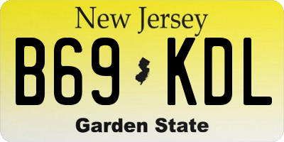 NJ license plate B69KDL