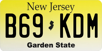 NJ license plate B69KDM