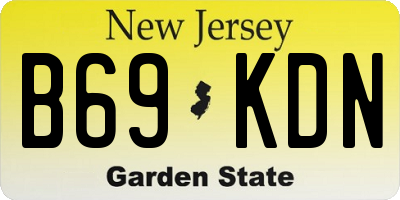NJ license plate B69KDN