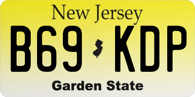NJ license plate B69KDP