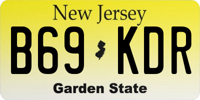 NJ license plate B69KDR