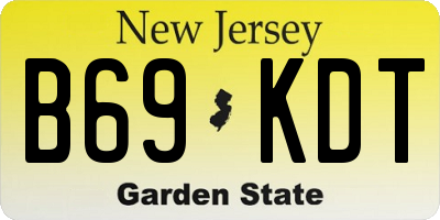 NJ license plate B69KDT