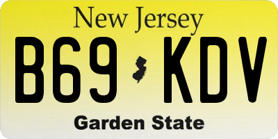NJ license plate B69KDV