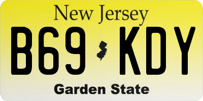 NJ license plate B69KDY