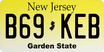 NJ license plate B69KEB