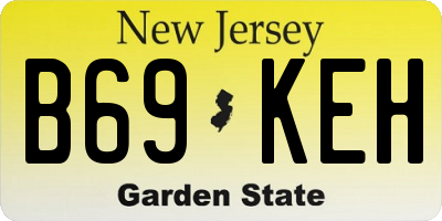 NJ license plate B69KEH