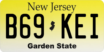 NJ license plate B69KEI