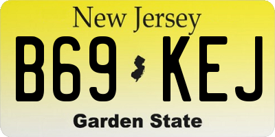 NJ license plate B69KEJ