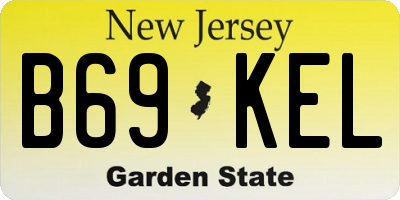 NJ license plate B69KEL