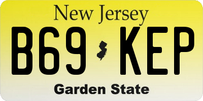 NJ license plate B69KEP