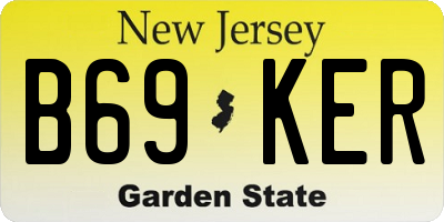 NJ license plate B69KER