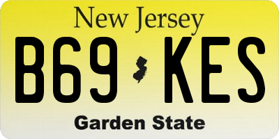 NJ license plate B69KES