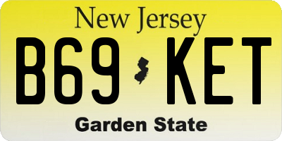 NJ license plate B69KET