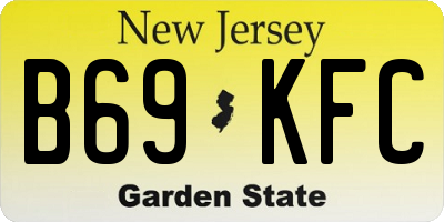 NJ license plate B69KFC