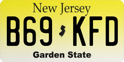 NJ license plate B69KFD