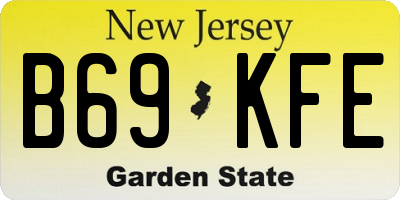 NJ license plate B69KFE