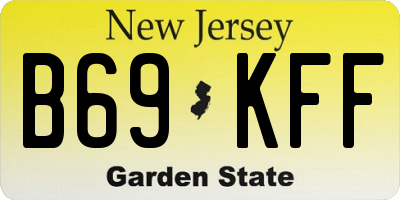 NJ license plate B69KFF