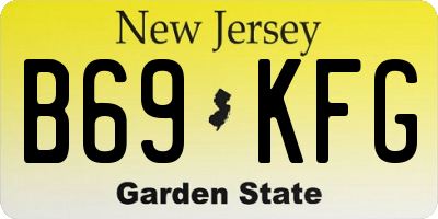 NJ license plate B69KFG