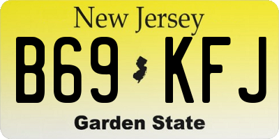 NJ license plate B69KFJ