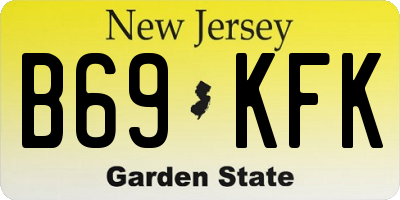 NJ license plate B69KFK