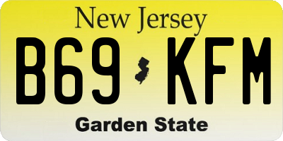 NJ license plate B69KFM