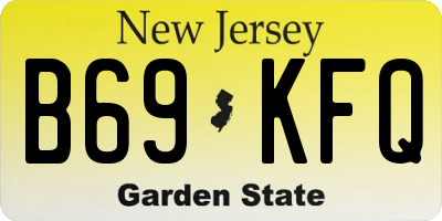 NJ license plate B69KFQ