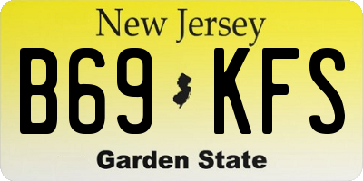 NJ license plate B69KFS