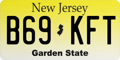 NJ license plate B69KFT