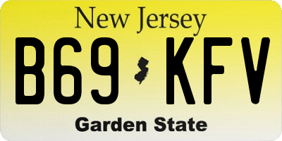 NJ license plate B69KFV
