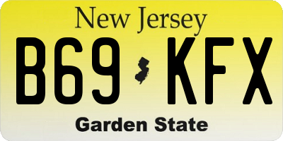 NJ license plate B69KFX