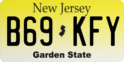 NJ license plate B69KFY
