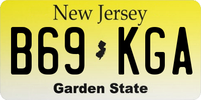 NJ license plate B69KGA