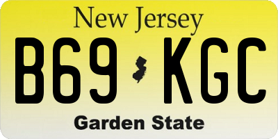 NJ license plate B69KGC