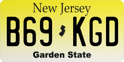 NJ license plate B69KGD