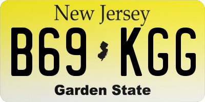 NJ license plate B69KGG