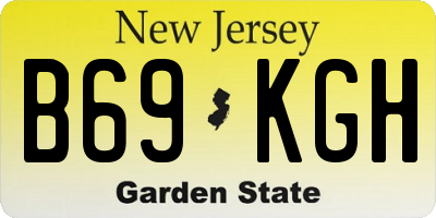 NJ license plate B69KGH