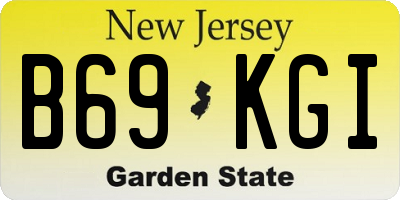 NJ license plate B69KGI