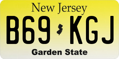 NJ license plate B69KGJ