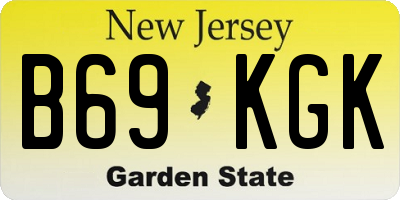 NJ license plate B69KGK