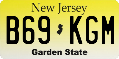 NJ license plate B69KGM