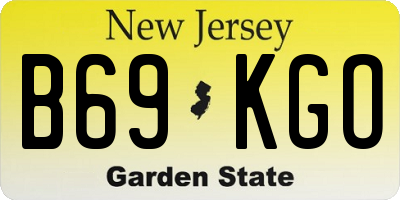 NJ license plate B69KGO