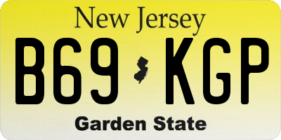 NJ license plate B69KGP