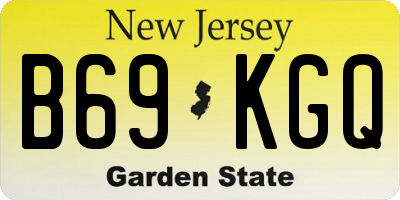 NJ license plate B69KGQ