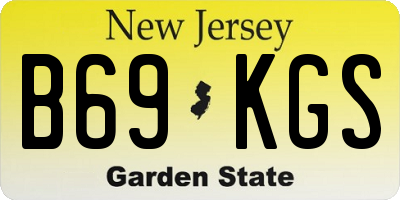 NJ license plate B69KGS