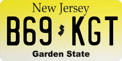 NJ license plate B69KGT