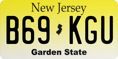 NJ license plate B69KGU