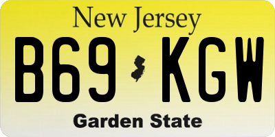 NJ license plate B69KGW