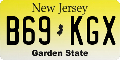 NJ license plate B69KGX